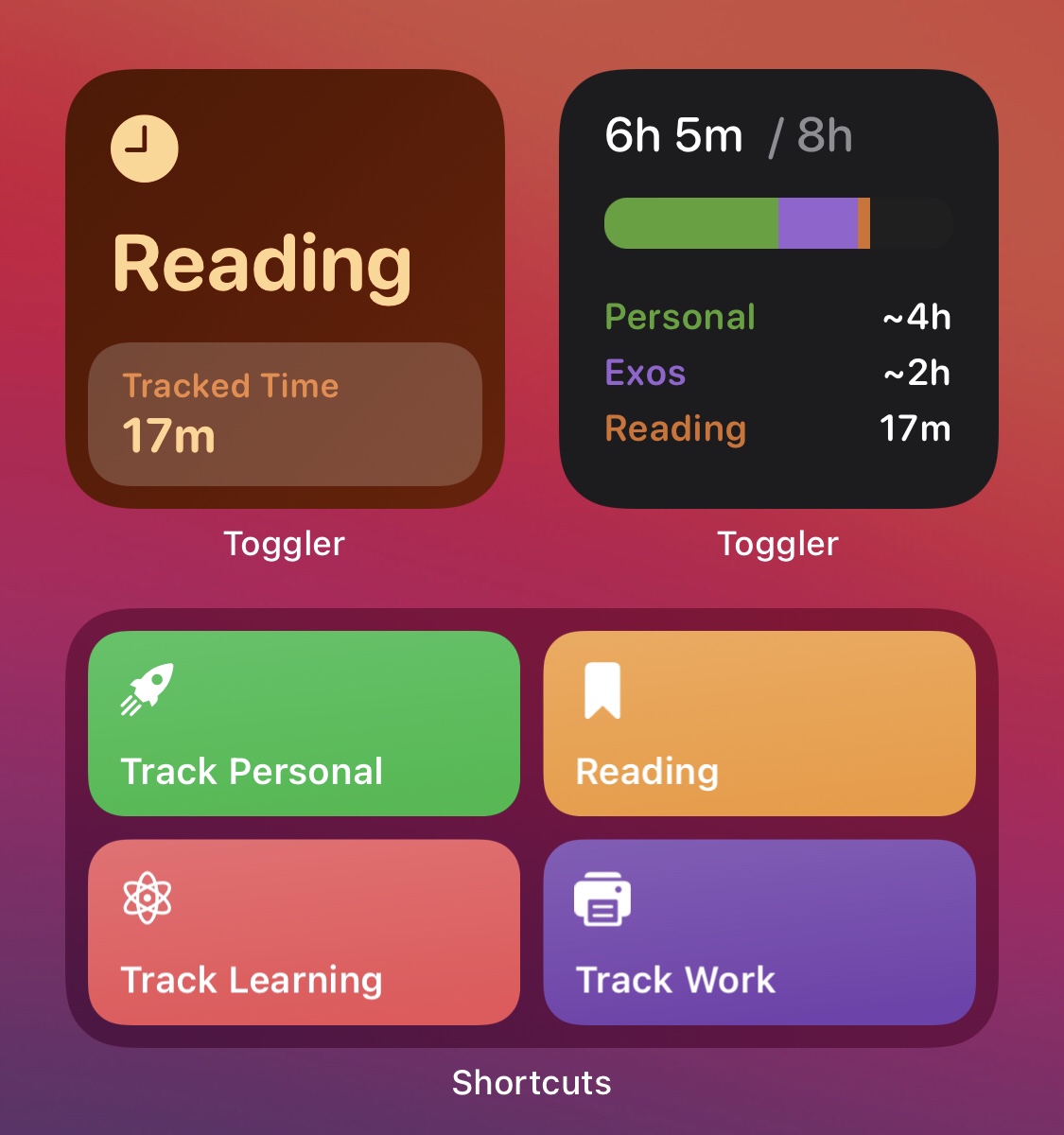 My current iOS 14 Time tracking setup
